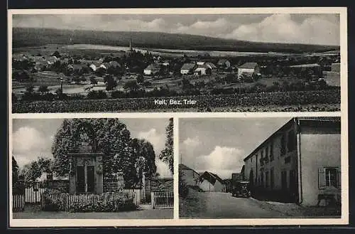 AK Kell / Trier, Gebäudeansicht, Denkmal, Ortspanorama