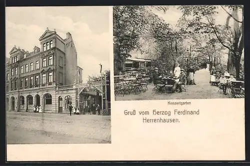 AK Hannover-Herrenhausen, Restaurant-Kaffeegarten Herzog Ferdinand