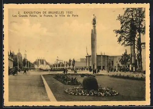 AK Bruxelles, Exposition 1935, Les Grands Palais, la France, la Ville de Paris