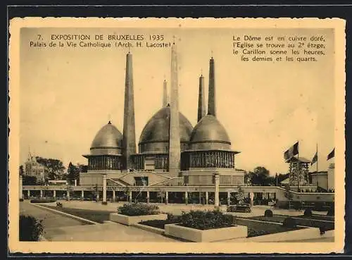 AK Bruxelles, Exposition 1935, Palais de la Vie Catholique