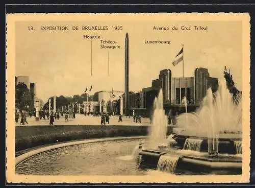 AK Bruxelles, Exposition 1935, Avenue du Gros Tilleul