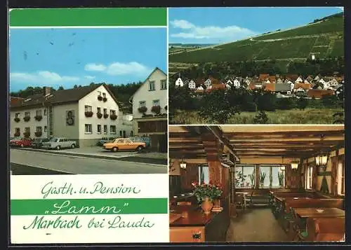 AK Marbach / Tauber, Gasthaus Lamm, Bes. A. Schillinger