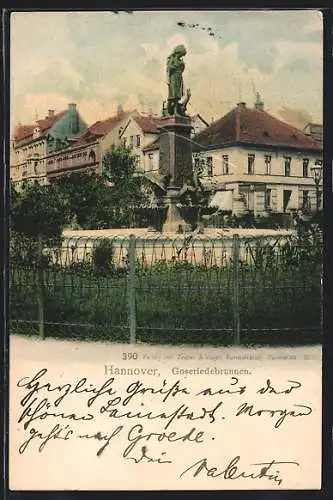 AK Hannover, Blick auf den Goseriedebrunnen