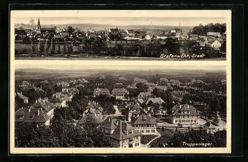 AK Grafenwöhr, Stadtansicht und Truppenlager