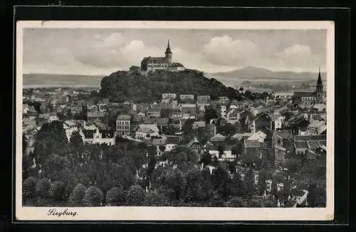 AK Siegburg, Stadtansicht mit Burg