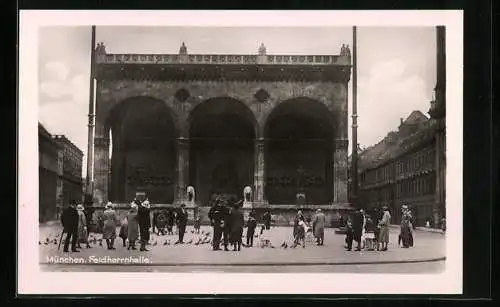 AK München, Blick auf die Feldherrnhalle