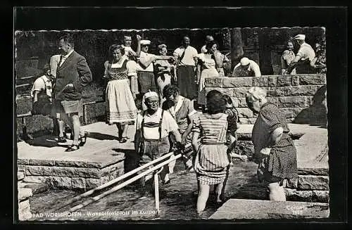 AK Bad Wörishofen, Wassertretplatz im Kurpark