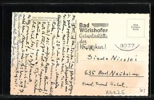 AK Bad Wörishofen, Wassertretplatz im Kurpark