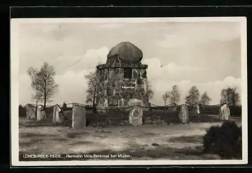 AK Müden /Lüneburger Heide, Hermann Löns-Denkmal