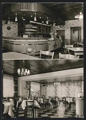 AK Werl /Westf., Hotel Jägerhof, Innenansicht