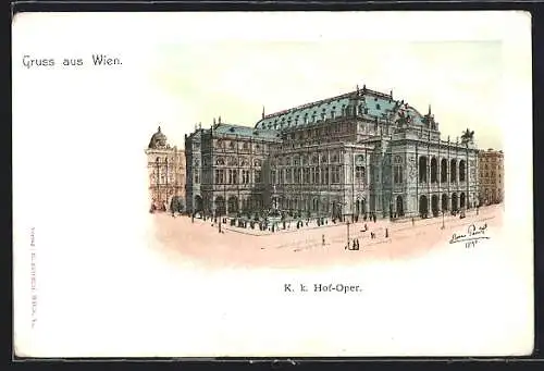 Lithographie Wien, K. k. Hof-Oper
