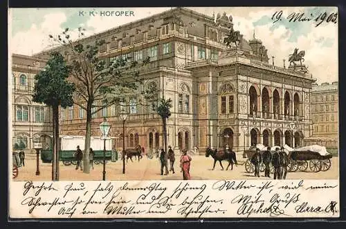 Lithographie Wien I, K.K. Hofoper