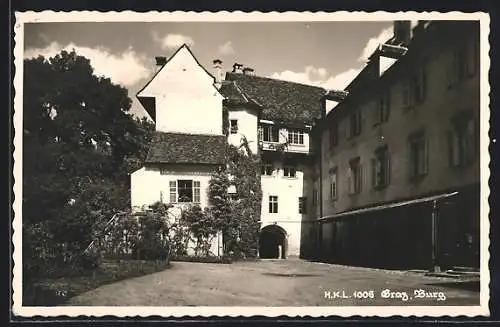 AK Graz, Burg mit Strassenpartie