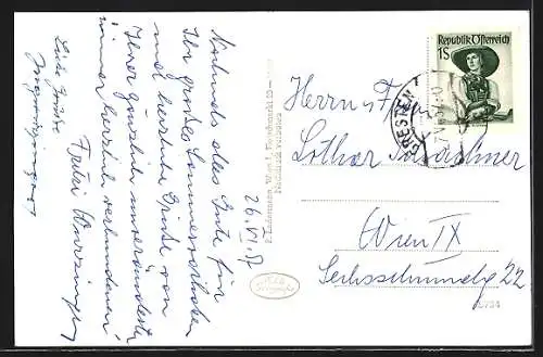 AK Gresten /N.-Oe., Gasthof Hubegger mit Strassenpartie