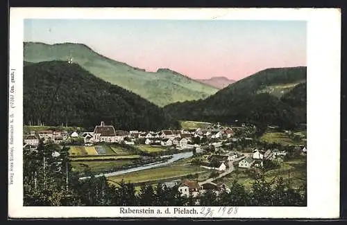 AK Rabenstein a. d. Pielach, Panorama mit Kirche