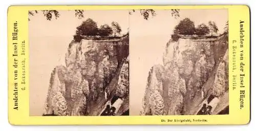 Stereo-Fotografie C. Eckenrath, Berlin, Ansicht Stubbenkammer / Rügen, Felsformation Königstuhl