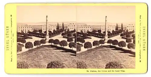 Stereo-Fotografie Sophus Williams, Berlin, Ansicht Putbus / Rügen, Circus und die Insel Vilm