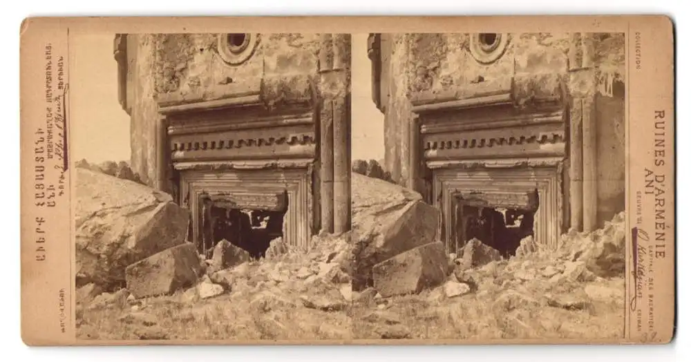 15 Stereo-Fotografien O. Kurkdjian, Eriwan, Ansicht Ani, Ruinen und Trümmer der ehemaligen Haupstadt Armeniens 0