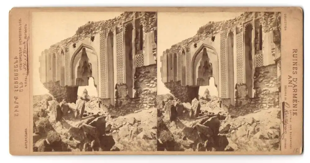 15 Stereo-Fotografien O. Kurkdjian, Eriwan, Ansicht Ani, Ruinen und Trümmer der ehemaligen Haupstadt Armeniens 10