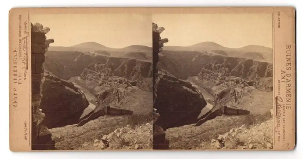 15 Stereo-Fotografien O. Kurkdjian, Eriwan, Ansicht Ani, Ruinen und Trümmer der ehemaligen Haupstadt Armeniens 12
