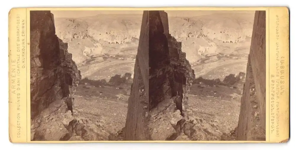 15 Stereo-Fotografien O. Kurkdjian, Eriwan, Ansicht Ani, Ruinen und Trümmer der ehemaligen Haupstadt Armeniens 14