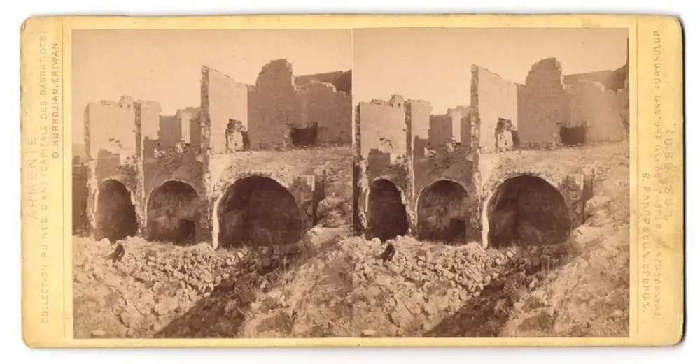 15 Stereo-Fotografien O. Kurkdjian, Eriwan, Ansicht Ani, Ruinen und Trümmer der ehemaligen Haupstadt Armeniens 4