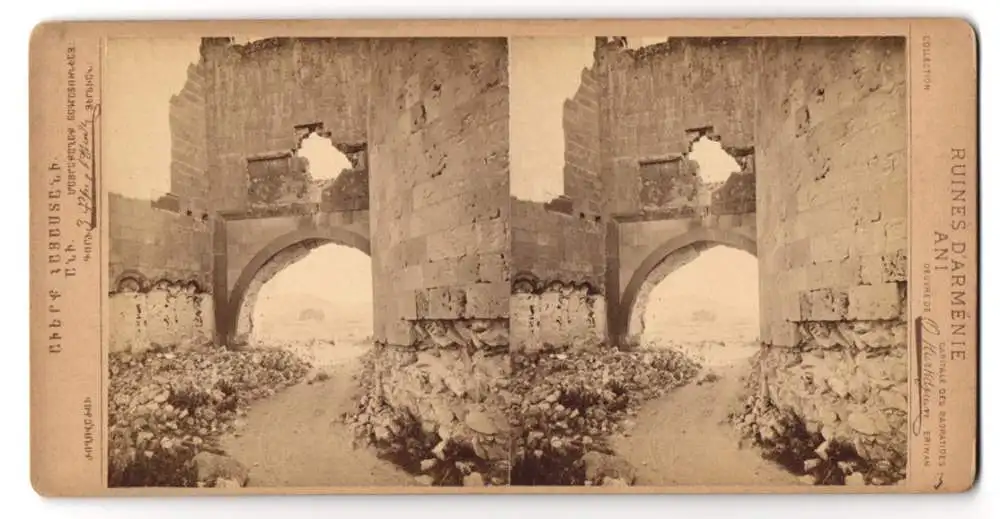 15 Stereo-Fotografien O. Kurkdjian, Eriwan, Ansicht Ani, Ruinen und Trümmer der ehemaligen Haupstadt Armeniens 5