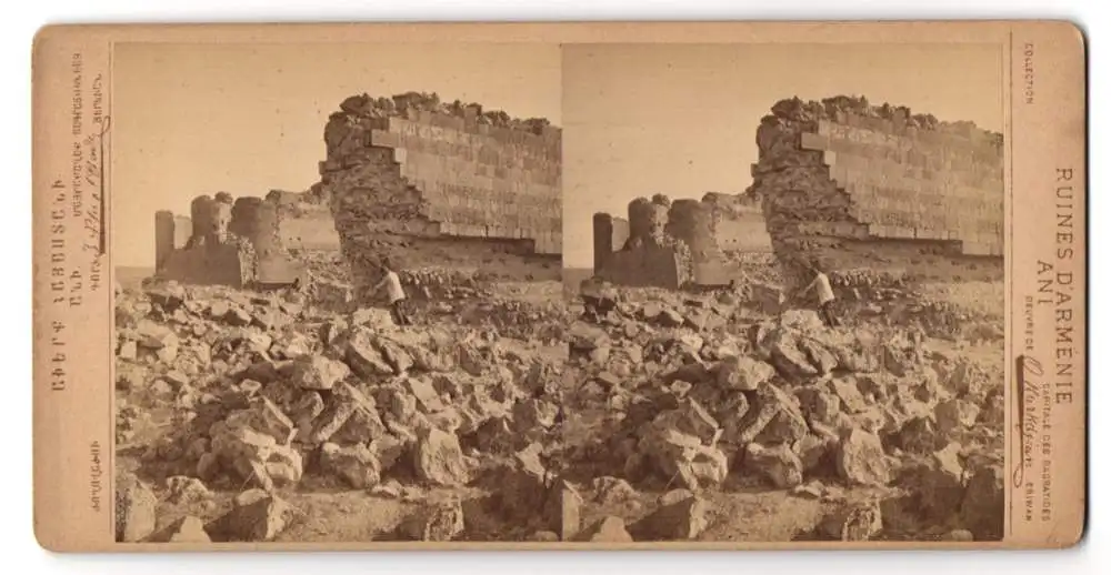 15 Stereo-Fotografien O. Kurkdjian, Eriwan, Ansicht Ani, Ruinen und Trümmer der ehemaligen Haupstadt Armeniens 6