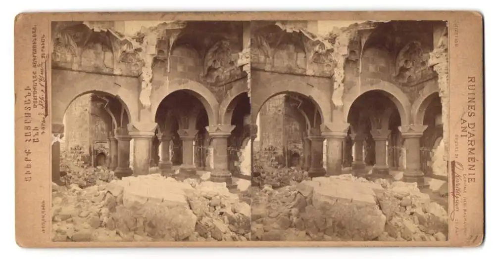 15 Stereo-Fotografien O. Kurkdjian, Eriwan, Ansicht Ani, Ruinen und Trümmer der ehemaligen Haupstadt Armeniens 7