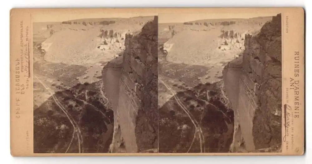 15 Stereo-Fotografien O. Kurkdjian, Eriwan, Ansicht Ani, Ruinen und Trümmer der ehemaligen Haupstadt Armeniens 8