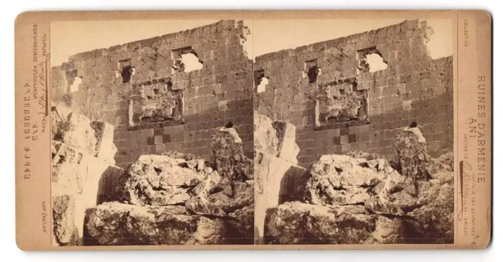 15 Stereo-Fotografien O. Kurkdjian, Eriwan, Ansicht Ani, Ruinen und Trümmer der ehemaligen Haupstadt Armeniens 9