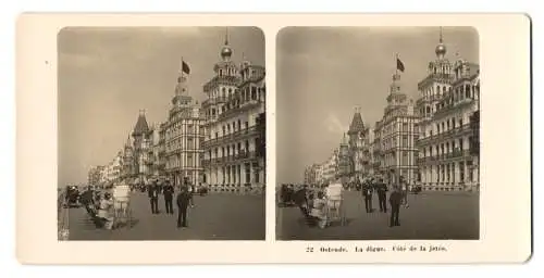 Stereo-Fotografie NPG, Berlin, Ansicht Ostende, La digue, Côté de la jetée