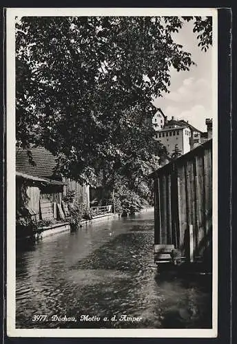 AK Dachau, Motiv a. d. Amper