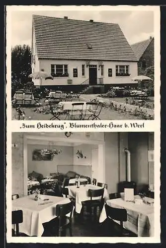 AK Blumenthaler-Haar b. Werl, Kaffee-Restaurant zum Heidekrug, Bes. H. Diers
