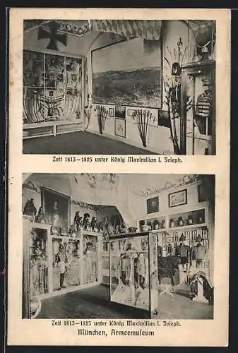 AK München, Innenansichten des Armeemuseums