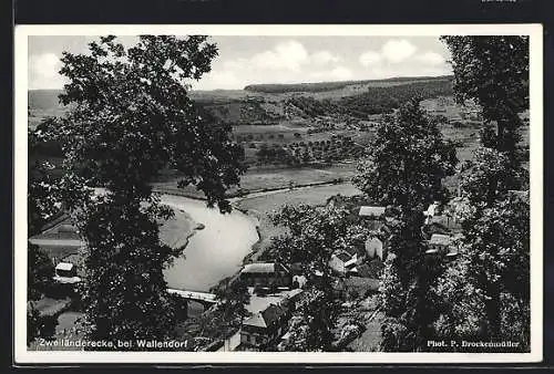 AK Wallendorf / Eifel, Ortsansicht bei der Zweiländerecke