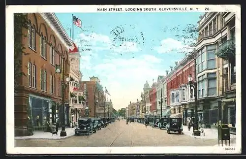AK Gloversville, NY, Main Street, Looking South