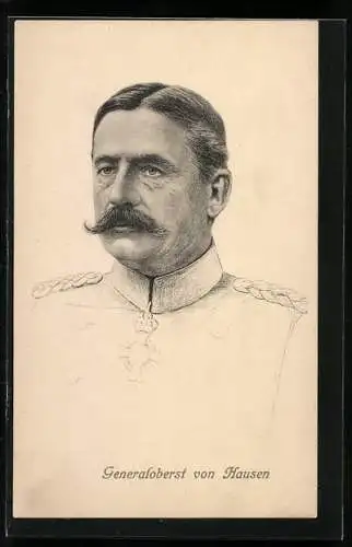AK Portrait Generaloberst von Hausen in Uniform