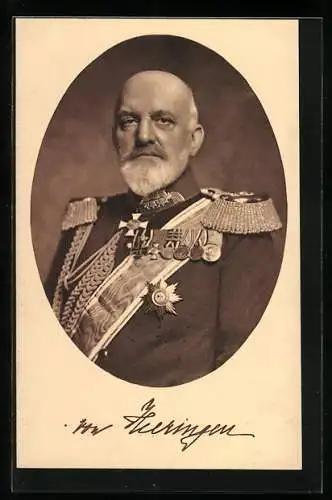 AK Generaloberst von Heeringen, in Uniform, Orden