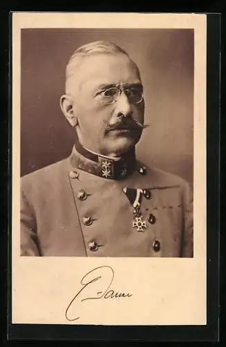AK Heerführer General Dankl, Portrait in Uniform mit Orden
