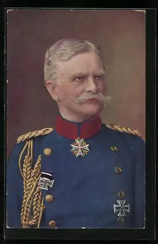 AK Generaloberst von Mackensen in Uniform mit Abzeichen und Orden