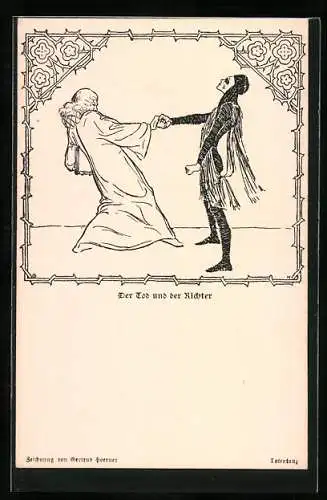 AK Totentanz, Der Tod und der Richter