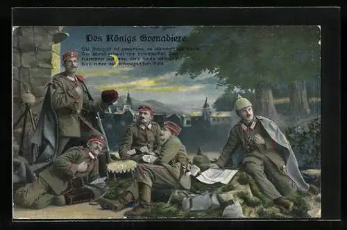 AK Des Königs Grenadiere, Soldaten in Uniform, Infanterie