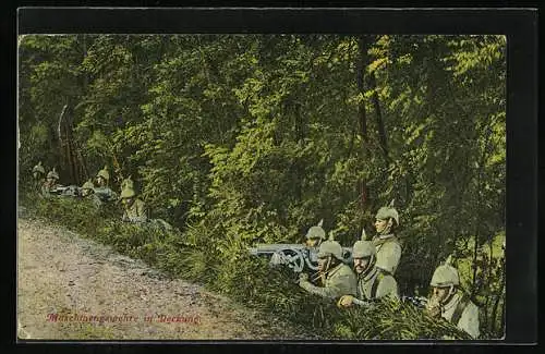 AK Infanterie, Maschinengewehre in Deckung