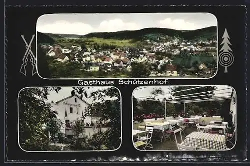 AK Mümling-Grumbach /Odenwald, Gasthaus und Pension Schützenhof, Bes. Adam Hartmann