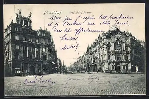 AK Düsseldorf, Hotel Hansa, Graf Adolf-Strasse