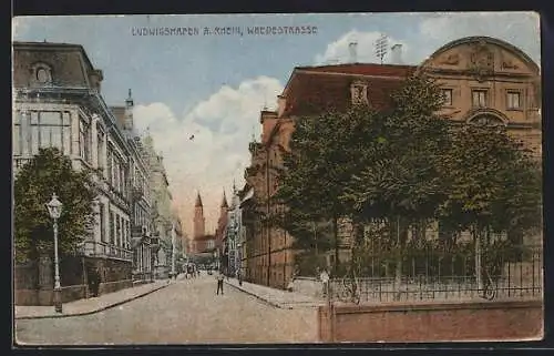 AK Ludwigshafen a.Rh., Blick in die Wredestrasse