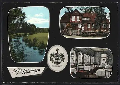 AK Reiningen /Kr. Soltau, Gasthaus u. Pension Ohlhoff, Wappen