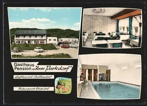 AK Bollendorf, Gasthaus und Pension zum Parkdorf, Schwimmbad
