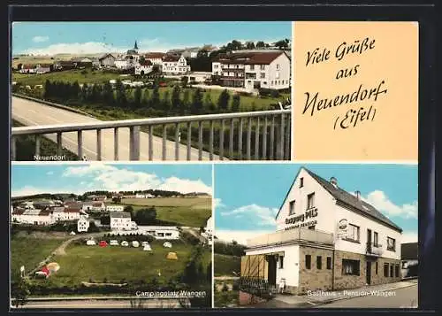 AK Neuendorf /Eifel, Gasthaus-Pension Wangen, Campingplatz Wangen
